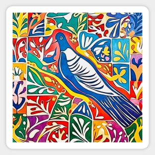 Blue dove of peace-Matisse inspired Sticker
